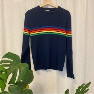 🌈 Vintage Ossi Skiwear Rainbow Striped Sweater 🌈